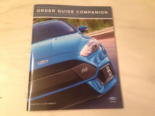 2017 ford dealer  only guide focus rs st mustang f150 raptor complete line