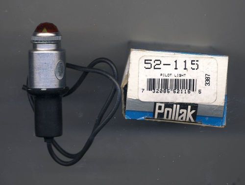 Pollack red dash indicator lamp pilot light 52-115 high beam signal turn ford