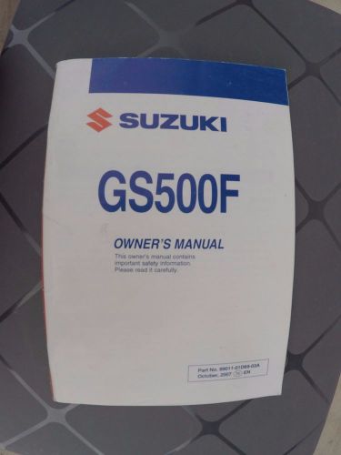Suzuki owner&#039;s manual - 2008 gs500f - gs 500f gs500 k8 - 99011-01d69-03a