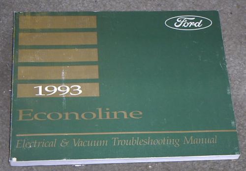 1993 ford econoline vans electrical vacuum troubleshooting manual diesel &amp; gas