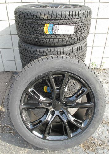20x10 jeep grand cherokee srt8 style gloss black rims 9113 winter snow tires