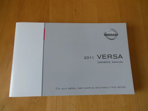 2011 nissan versa owner&#039;s manual lightly used