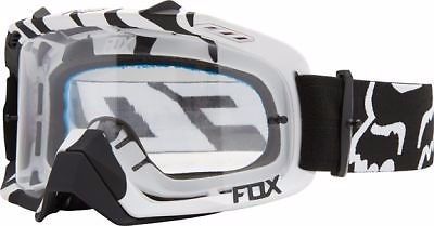 Fox racing air defense blk/zebra/clear goggles