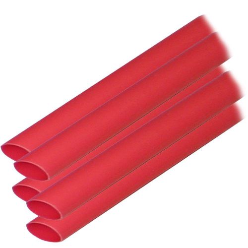 Ancor heat shrink tubing 3/8&#034; x 6&#034; red 5 pack 12-8 awg