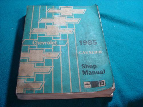 Auto manuals: 1985 chevrolet cavalier shop manual