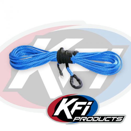 Kfi products atv synthetic winch 3/16&#034; x 50&#039; plow cable rope - blue - syn19-b50