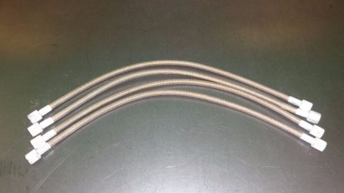 New lot of (4) allstar racing stainless steel braided -4an brake lines 48163 18&#034;