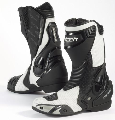 Cortech latigo air road race motorcycle boot white/black size 13 (48)