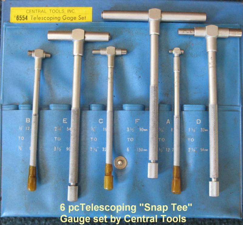 Special tool - bore guages by central tools-measures taper & bore size 3/4"- 6"