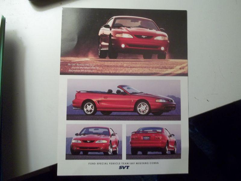 1997 ford mustang svt cobra spec sheet brochure
