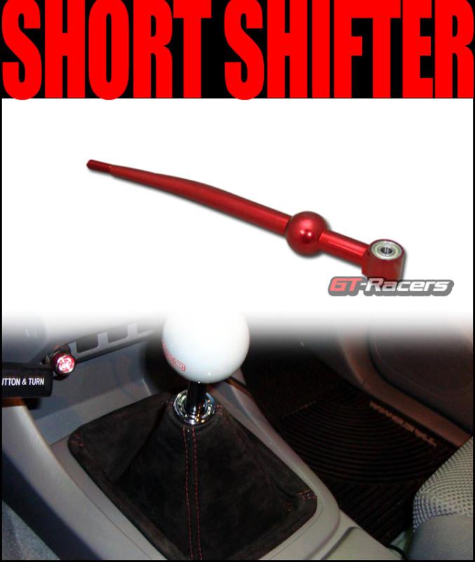 Red aluminum short shift shifter throw 88-00 civic crx/93-97 del sol/94+ integra