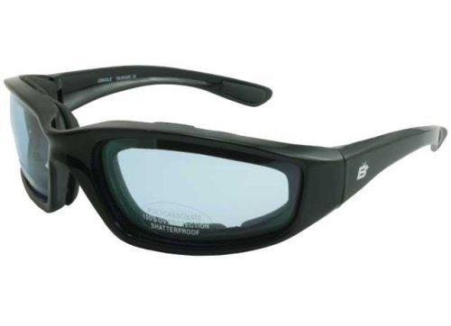 Motorcycle riding glasses light blue lens padded sunglasses atv quad sand desert