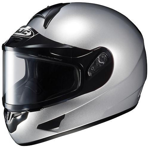 Hjc cl-16 dual lens snowmobile snow helmet cr silver xlarge