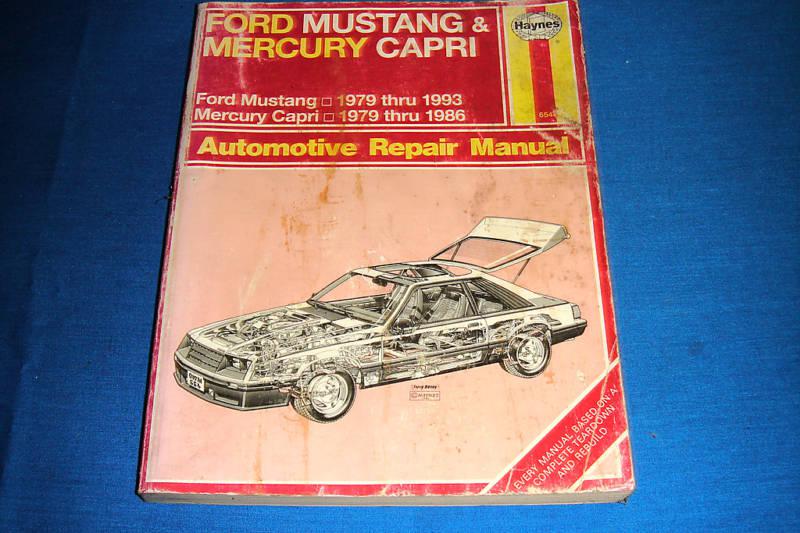 Haynes ford mustang/mercury capri 1979-86 repair manual