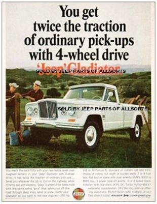Kaiser jeep fsj j-series gladiator pickup truck "vintage sales ad" refrig magnet