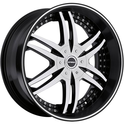 26x10 machined black strada denaro wheels 5x5 5x135 +18 ford f-150
