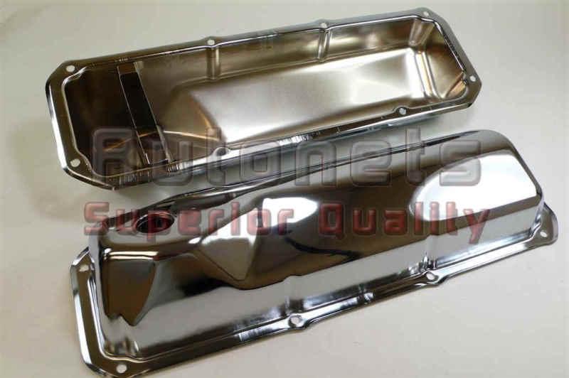 Ford chrome steel 1969-82 valve covers 351c-351m-400m-boss 302 351 mustang tall