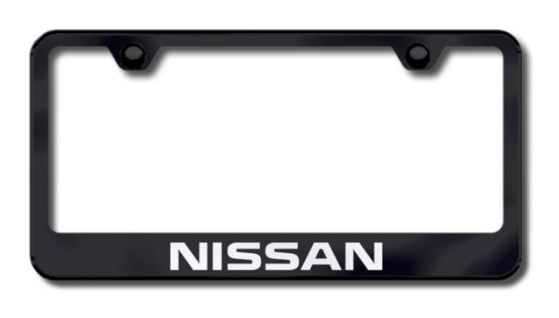 Nissan laser etched license plate frame-black made in usa genuine