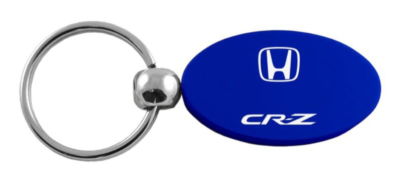 Honda crz blue oval keychain / key fob engraved in usa genuine