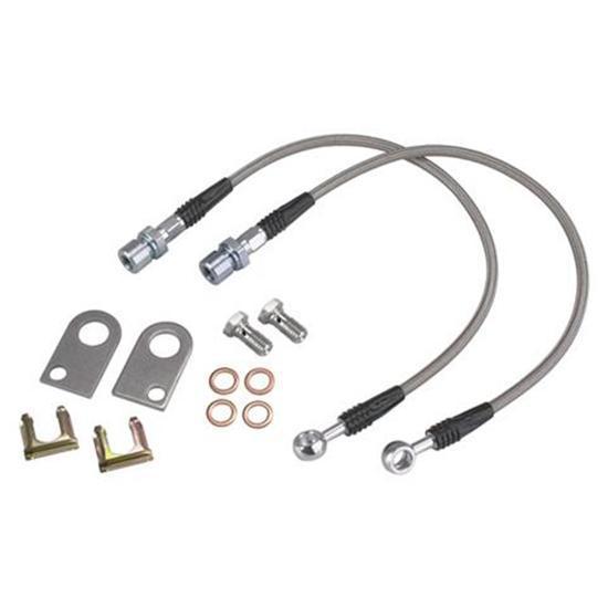 New dot-approved stainless steel front brake line/hose kit, 1969-1977 gm/chevy
