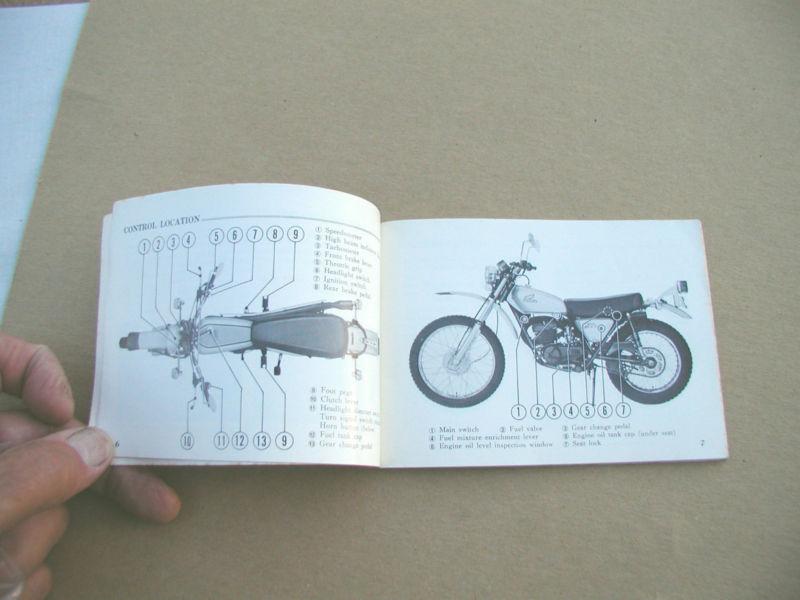 Honda mt250 mt 250 elsinore owner's manual - 1974 - nice