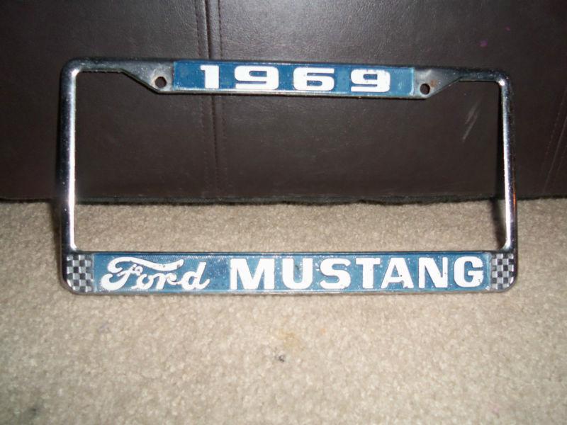 Vintage 1969 ford mustang  license plate frame