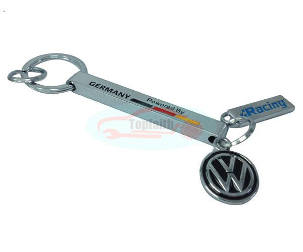 Keychain key chain ring germany powered by for vw volkswagen racing rline r-line
