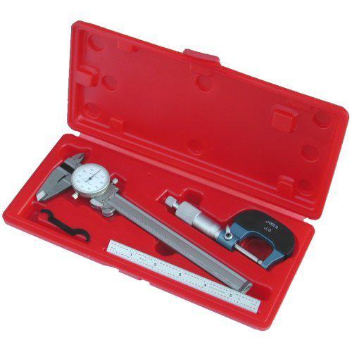 Machinist tool kit set dial caliper micrometer ruler