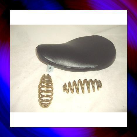Yamaha  solo seat black 9" with 5" brass coil springs bobber chopper