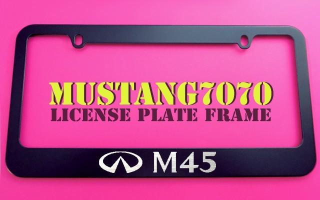 1 brand new infiniti m45 black metal license plate frame + screw caps