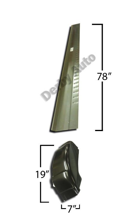 Rocker panel & cab corner - sierra 1999 - 2007 4 dr ext cab 18 gauge - left