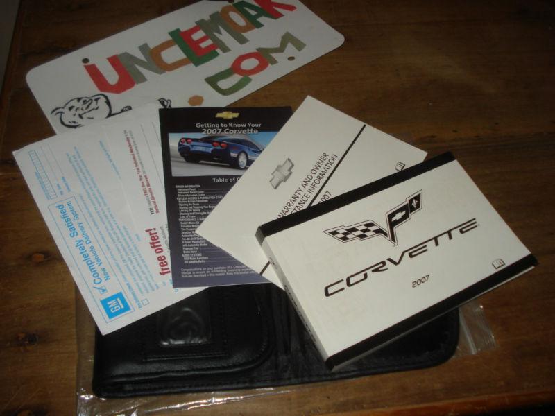 2007 chevy corvette coupe & convertible owners manual 07 free ship 2 usa 0002