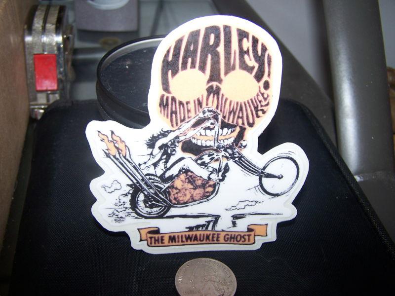 Harley made in milwaukee - milwaukee ghost  - sticker