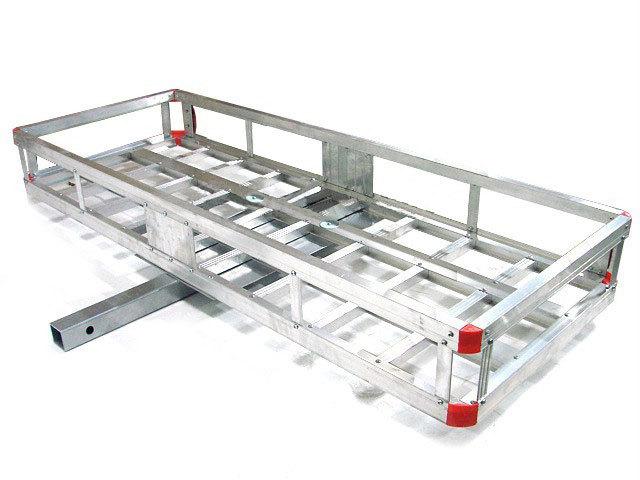60" aluminum rv cargo luggage carrier basket water tank hauler 2" hitch mount 
