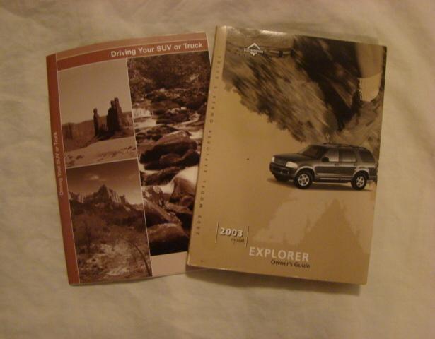 2003 ford explorer owners manual guide & driving your suv or truck booklet