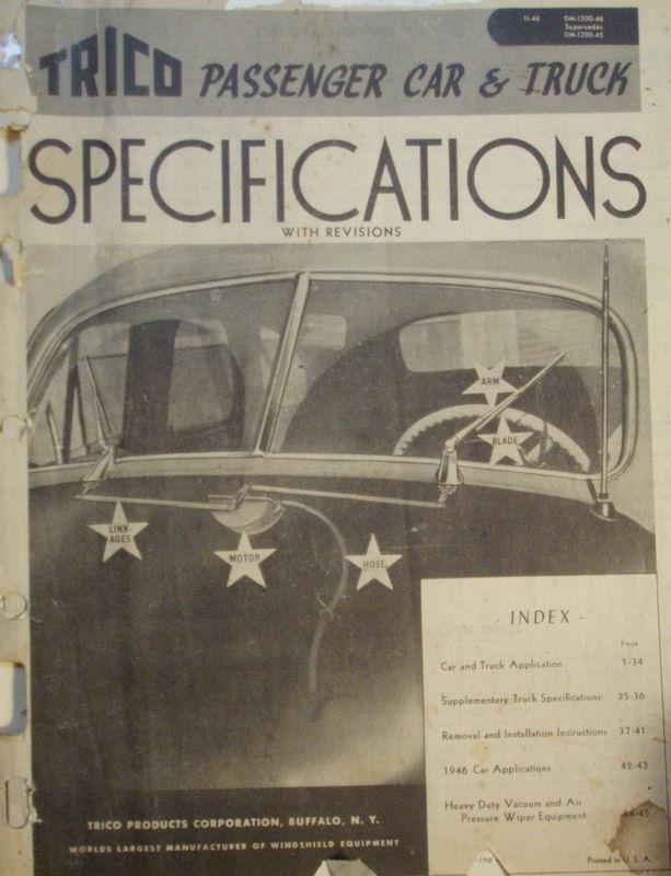 1931-1946 trico wiper parts catalog,trico motor id,part #s for arms,blades,more