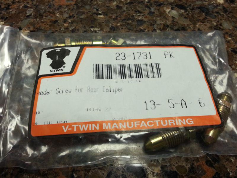 V-twin 3/8-24 bleeder screws sealed pack of ten (10)  44146-77 new! 