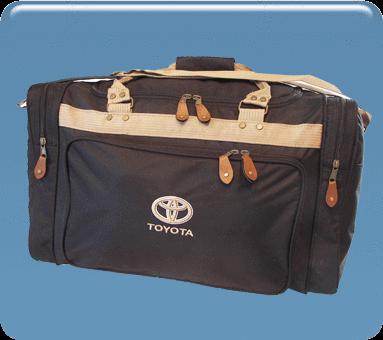 New toyota logo premium gear-duffel bag-black/khaki 