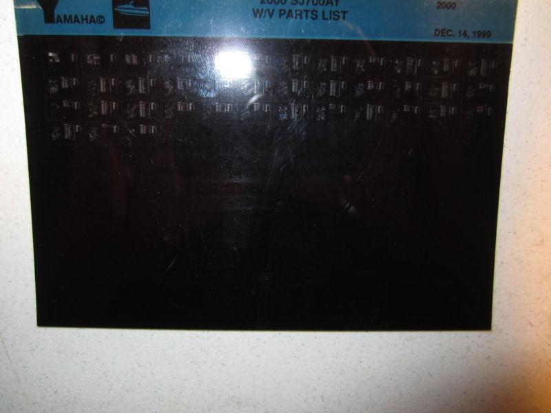 2000 yamaha sj700ay microfiche parts list catalog jet ski sj 700 ay