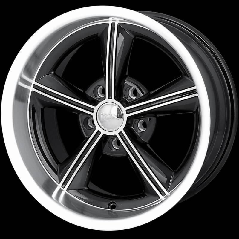 17" x 8" ion alloy 625 suburban yukon wrangler tahoe black machined wheels rims