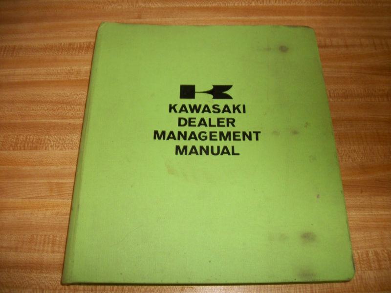   vintage antique kawasaki dealer management book  motorcycle manual  