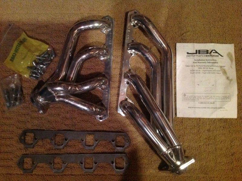 Jba shorty headers for 1964 1/2-73 mustang/cougar with 351w
