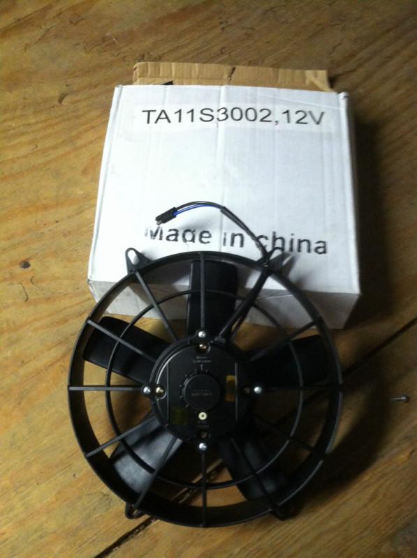 Dcm 11" skirt mount condenser fan new in box bus parts carrier ta11s3002, 12v