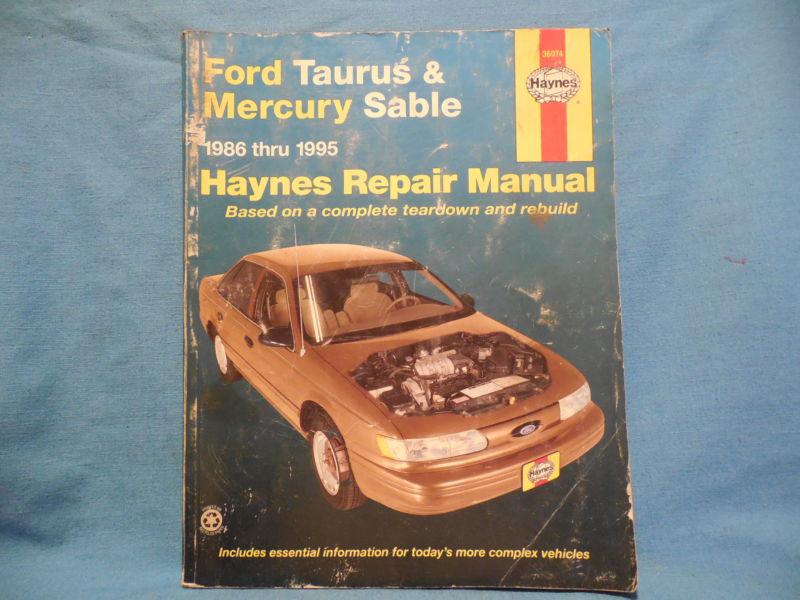 Haynes repair manual, ford- taurus & mercury- sable. '86-'95