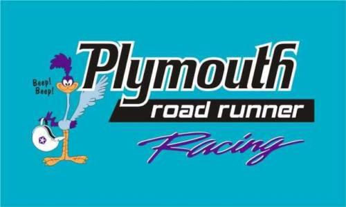 Plymouth road runner racing flags 3'x 5' banner sku1003