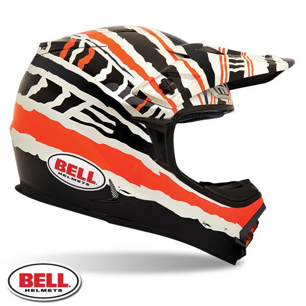 Bell mx-2 reverb motorcycle helmet orange/black l large