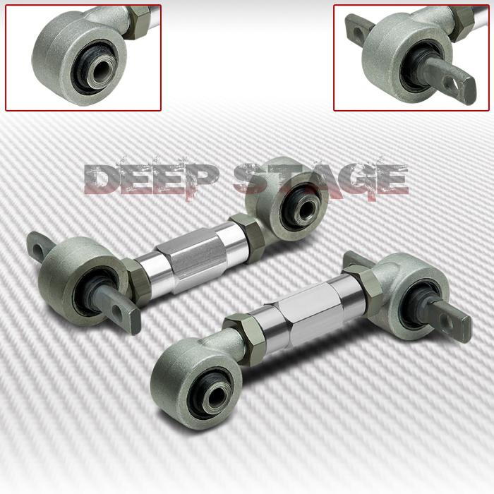 88-00 civic crx integra del sol adjustable high strength front camber kit silver