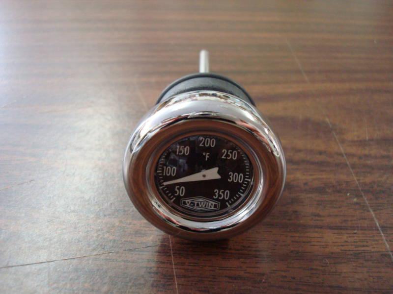 Oil temp dipstick gauge for harley sportster & softail
