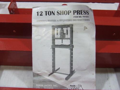 Torin t51201 shop press - 12 ton