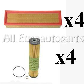Mercedes r129 w140 600 v12 oil and air filter kit mann oem new + 1 year warranty